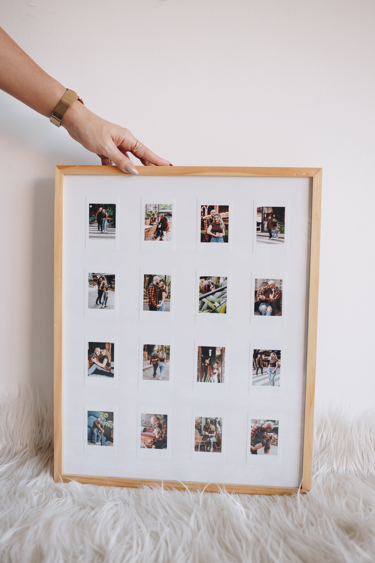 Cuadro madera 40X50cm con fotos POLAROID